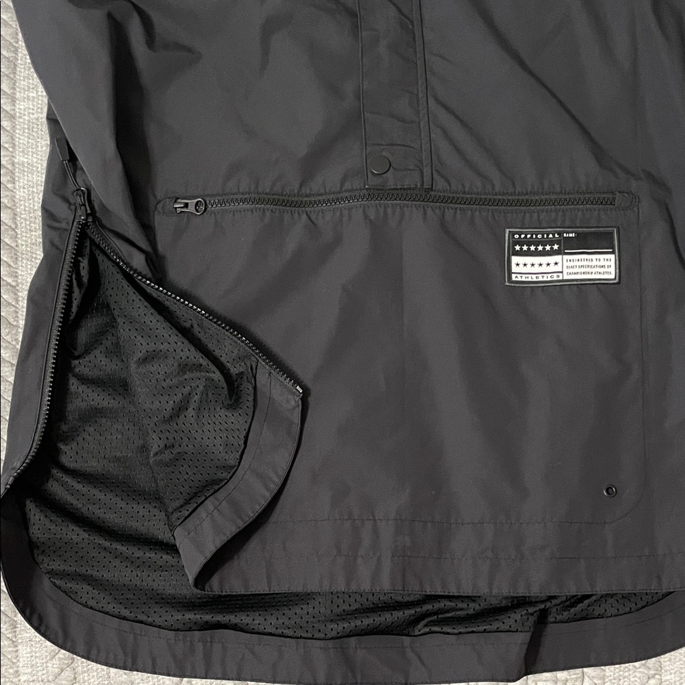 Nike Air Pivot v3 Basketball Jacket Men's Black 1/2 Zip Windbreaker Short Sleeve - Picture 7 of 12